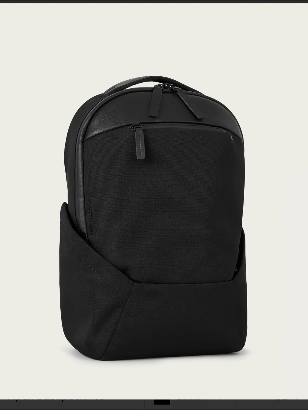 Troubadour London Apex Backpack in Matte Black - Waterproof Laptop Travel Bag